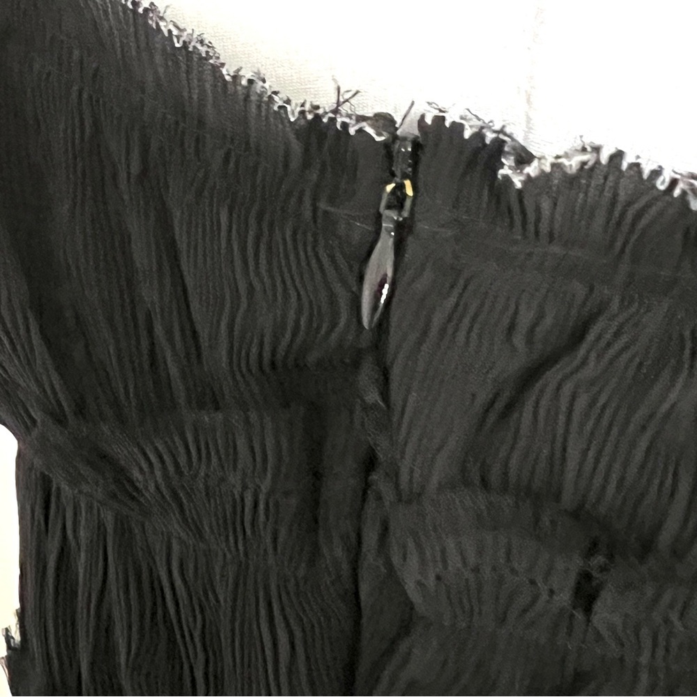 Zara Black Mini Dress with White Straps - Picture 11 of 12